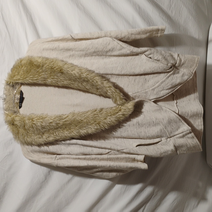 Armani Exchange Faux Fur Collar Sweater Sz.Xs Gently Worn